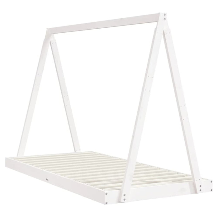 Kids Bed Frame White 90x190 Cm Solid Wood Pine Ntaptx
