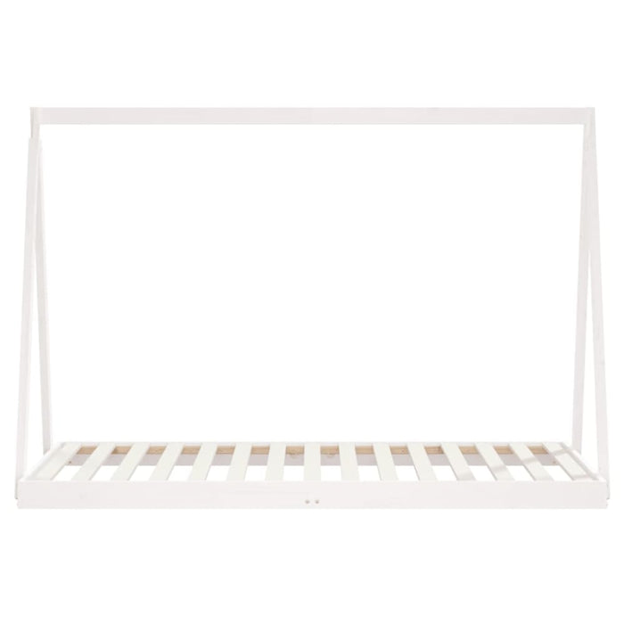 Kids Bed Frame White 90x190 Cm Solid Wood Pine Ntaptx