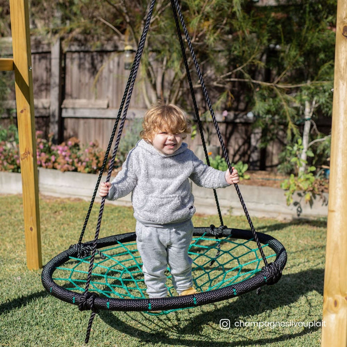 Kids Oakley Swing Set with 1.2m Spidey Web