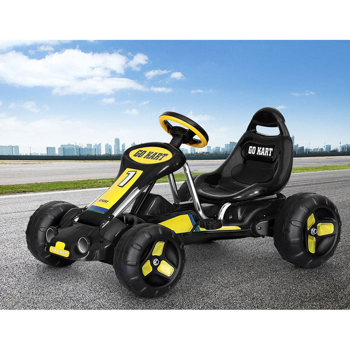 Kids Pedal Go Kart Ride on Toys Racing Car Plastic Tyre