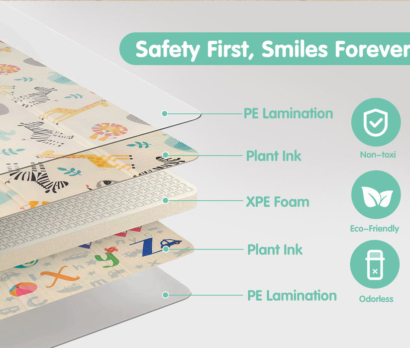 Kids Play Mat Baby Crawling Folding Xpe Foam Double Pad Non-Slip Carpet