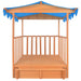 Kids Playhouse with Sandbox Fir Wood Blue Uv50 Koikp
