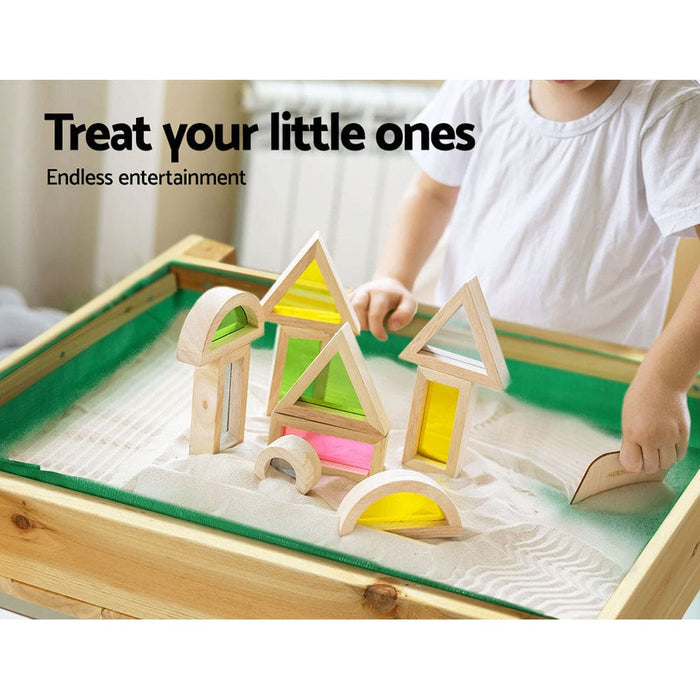Kids Sandpit Sand and Water Wooden Table with Cover Outdoor