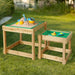 Kids Sandpit Sand and Water Wooden Table with Cover Outdoor