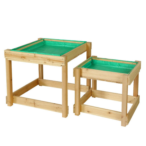 Kids Sandpit Sand and Water Wooden Table with Cover Outdoor