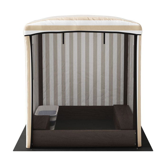 Kids Sandpit Wooden Sandbox Sand Pit with Canopy Window