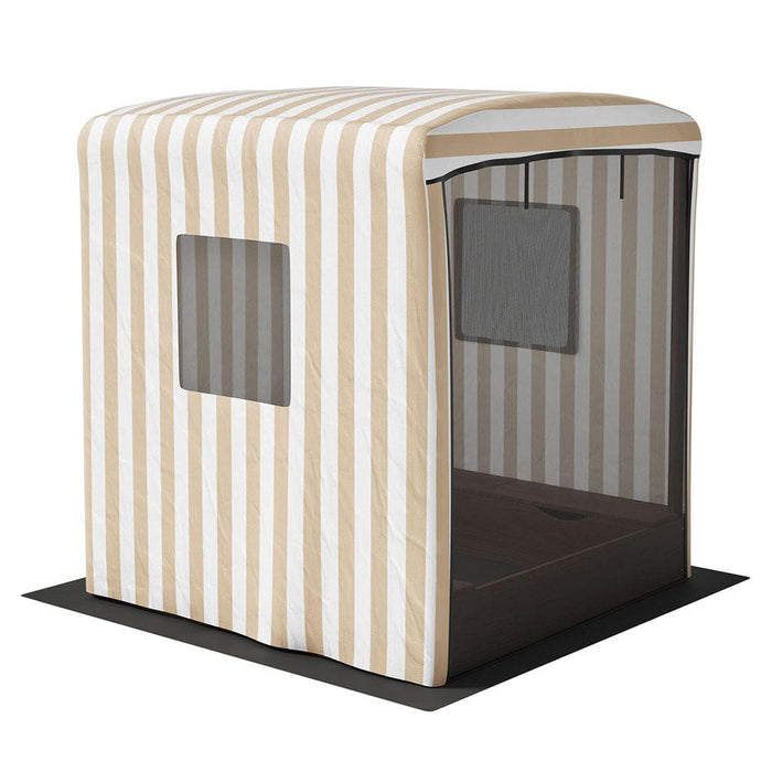 Kids Sandpit Wooden Sandbox Sand Pit with Canopy Window