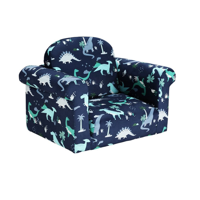 Kids Sofa 2 Seater Children Flip Open Couch Lounger