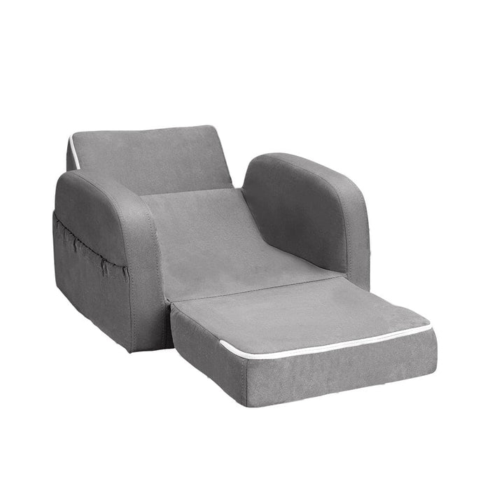 Kids Sofa 2 Seater Children Flip Open Couch Lounger