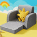 Kids Sofa 2 Seater Children Flip Open Couch Lounger