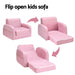 Kids Sofa 2 Seater Children Flip Open Couch Lounger