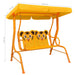 Kids Swing Bench Yellow 115x75x110 Cm Fabric Anbkn