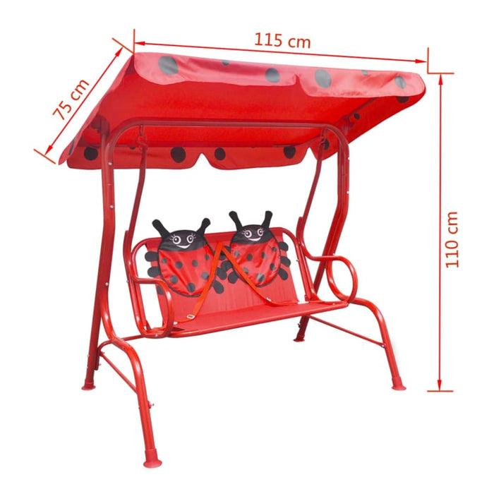 Kids Swing Seat Red Aonab