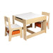 Kids Table and Chairs Set Storage Box Toys Play Desk Wooden