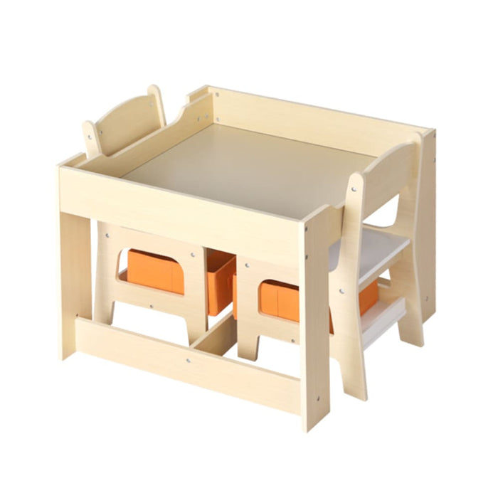 Kids Table and Chairs Set Storage Box Toys Play Desk Wooden