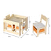 Kids Table and Chairs Set Storage Box Toys Play Desk Wooden