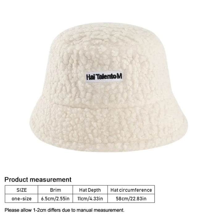 Kids Winter Bucket Hat Cute Lamb Wool Fisherman For Boys