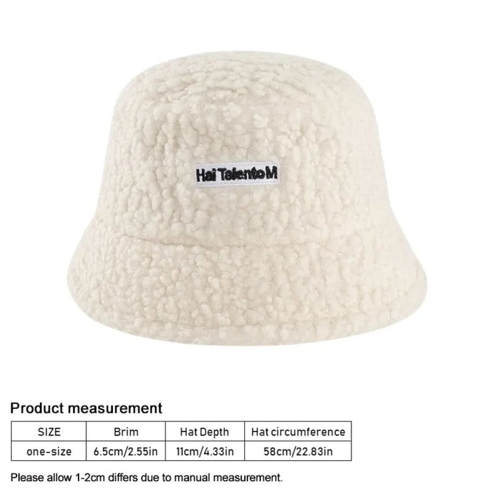 Kids Winter Bucket Hat Cute Lamb Wool Fisherman for Boys