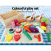 Kids Wooden Kitchen Pretend Play Sets Food Cooking Toys