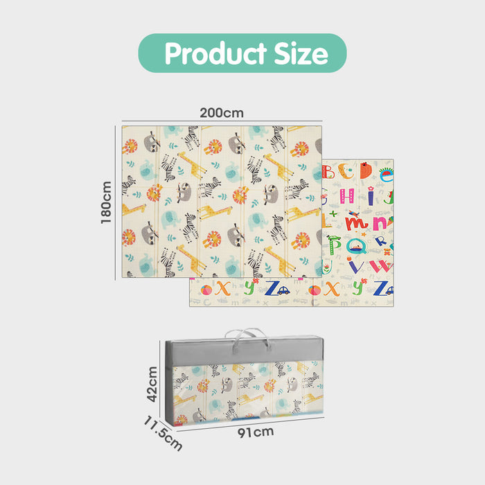 Kids Play Mat Baby Crawling Folding Xpe Foam Double Pad Non-Slip Carpet