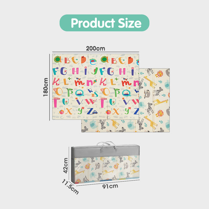 Kids Play Mat Baby Crawling Folding Xpe Foam Double Pad Non-Slip Carpet