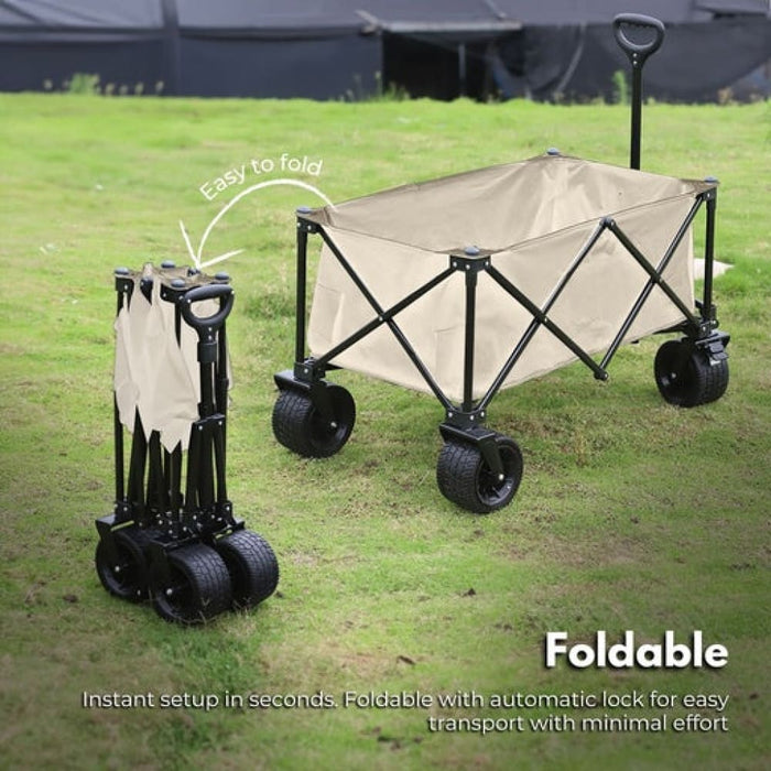 Kiliroo Folding Wagon Trolley Cart With Wide Wheels