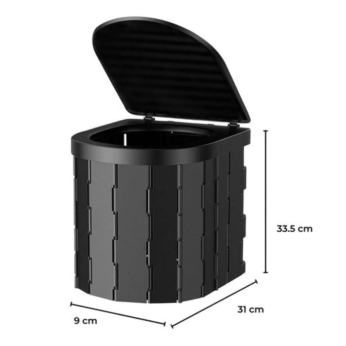 Kiliroo Portable Foldable Potty With Lid Black