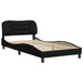 King Single Size Bed Frame With Headboard Black 106x203 Cm