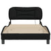 King Single Size Bed Frame With Headboard Black 106x203 Cm