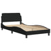 King Single Size Bed Frame With Headboard Black 106x203 Cm