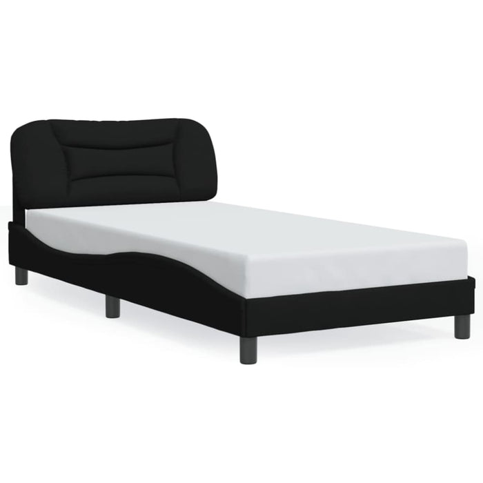King Single Size Bed Frame With Headboard Black 106x203 Cm
