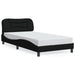 King Single Size Bed Frame With Headboard Black 106x203 Cm