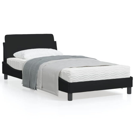 King Single Size Bed Frame with Headboard Black 107x203 Cm