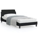 King Single Size Bed Frame with Headboard Black 107x203 Cm