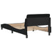 King Single Size Bed Frame with Headboard Black 107x203 Cm