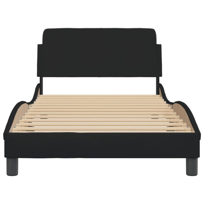 King Single Size Bed Frame with Headboard Black 107x203 Cm