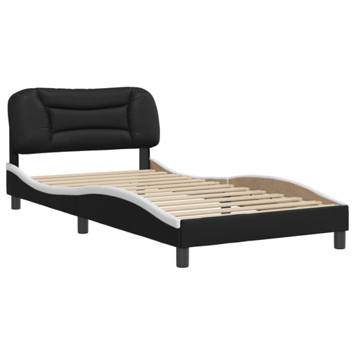 King Single Size Bed Frame With Headboard Black And White