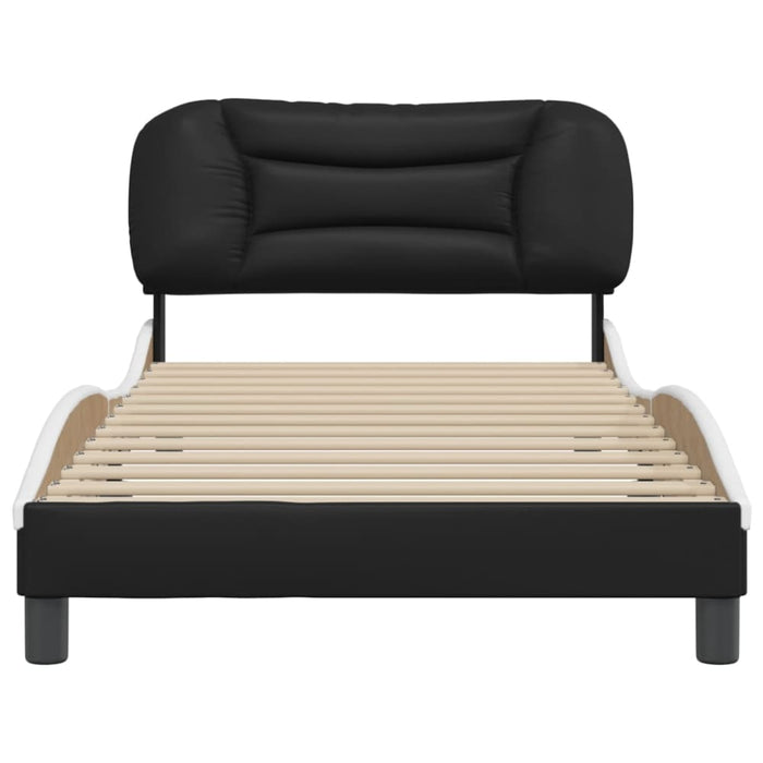 King Single Size Bed Frame With Headboard Black And White