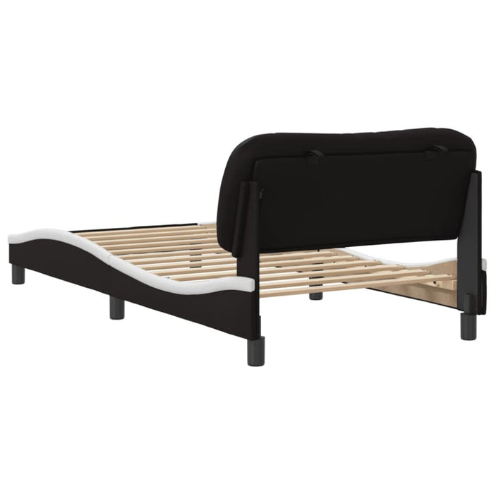 King Single Size Bed Frame With Headboard Black And White