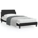 King Single Size Bed Frame with Headboard Black and White