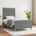 King Single Size Bed Frame With Headboard Dark Grey 106x203