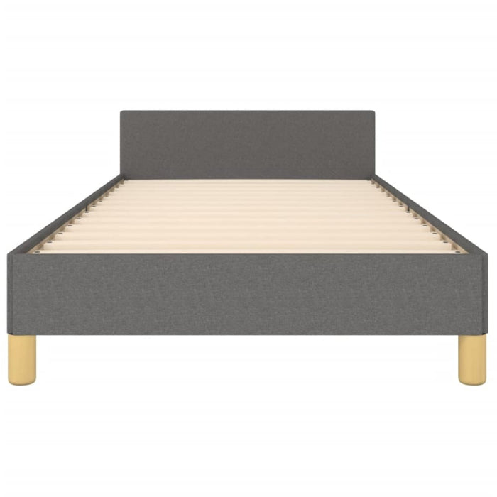 King Single Size Bed Frame With Headboard Dark Grey 106x203