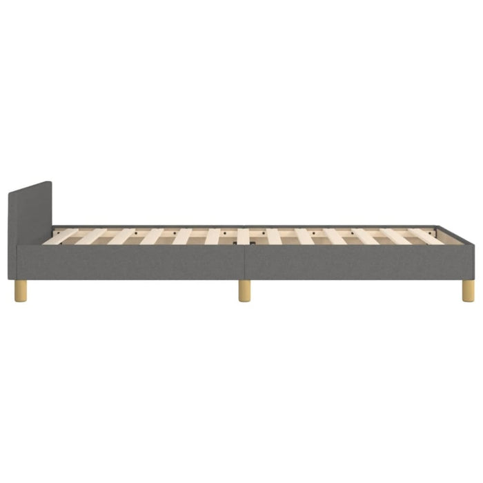 King Single Size Bed Frame With Headboard Dark Grey 106x203