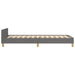 King Single Size Bed Frame With Headboard Dark Grey 106x203