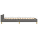 King Single Size Bed Frame With Headboard Dark Grey 106x203
