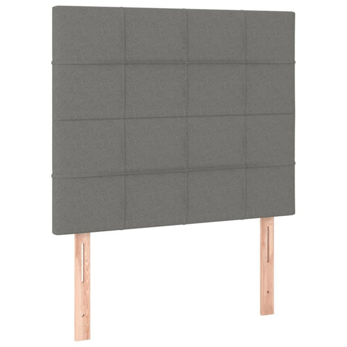 King Single Size Bed Frame With Headboard Dark Grey 106x203
