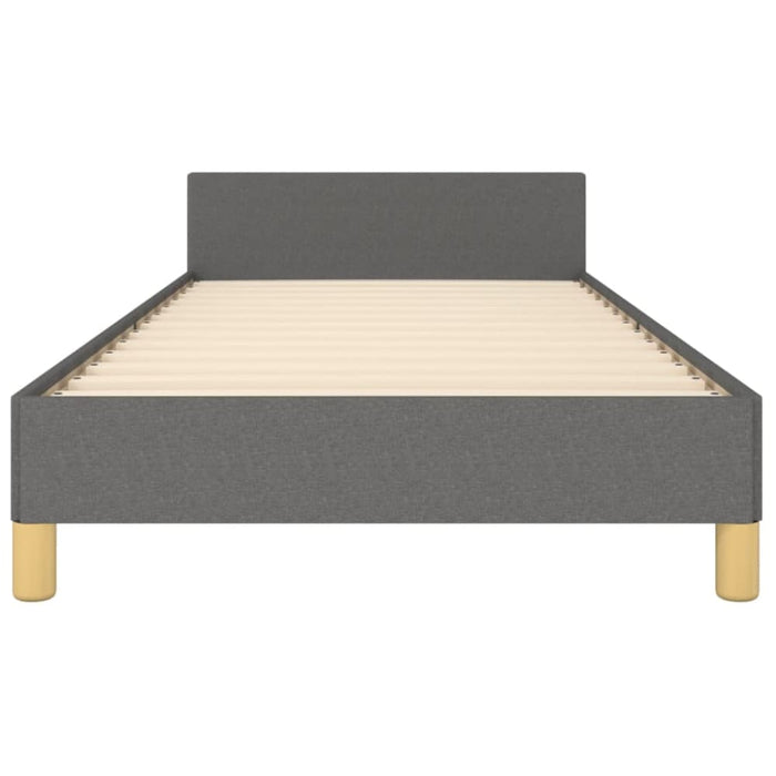 King Single Size Bed Frame With Headboard Dark Grey 106x203