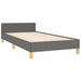 King Single Size Bed Frame With Headboard Dark Grey 106x203