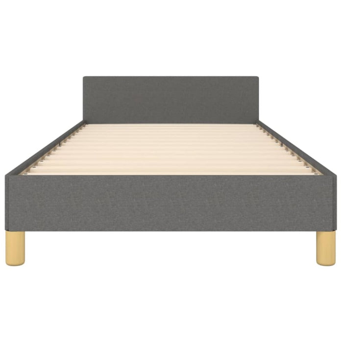 King Single Size Bed Frame With Headboard Dark Grey 106x203