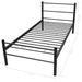 King Single Size Bed Frame Black Metal Xaianl